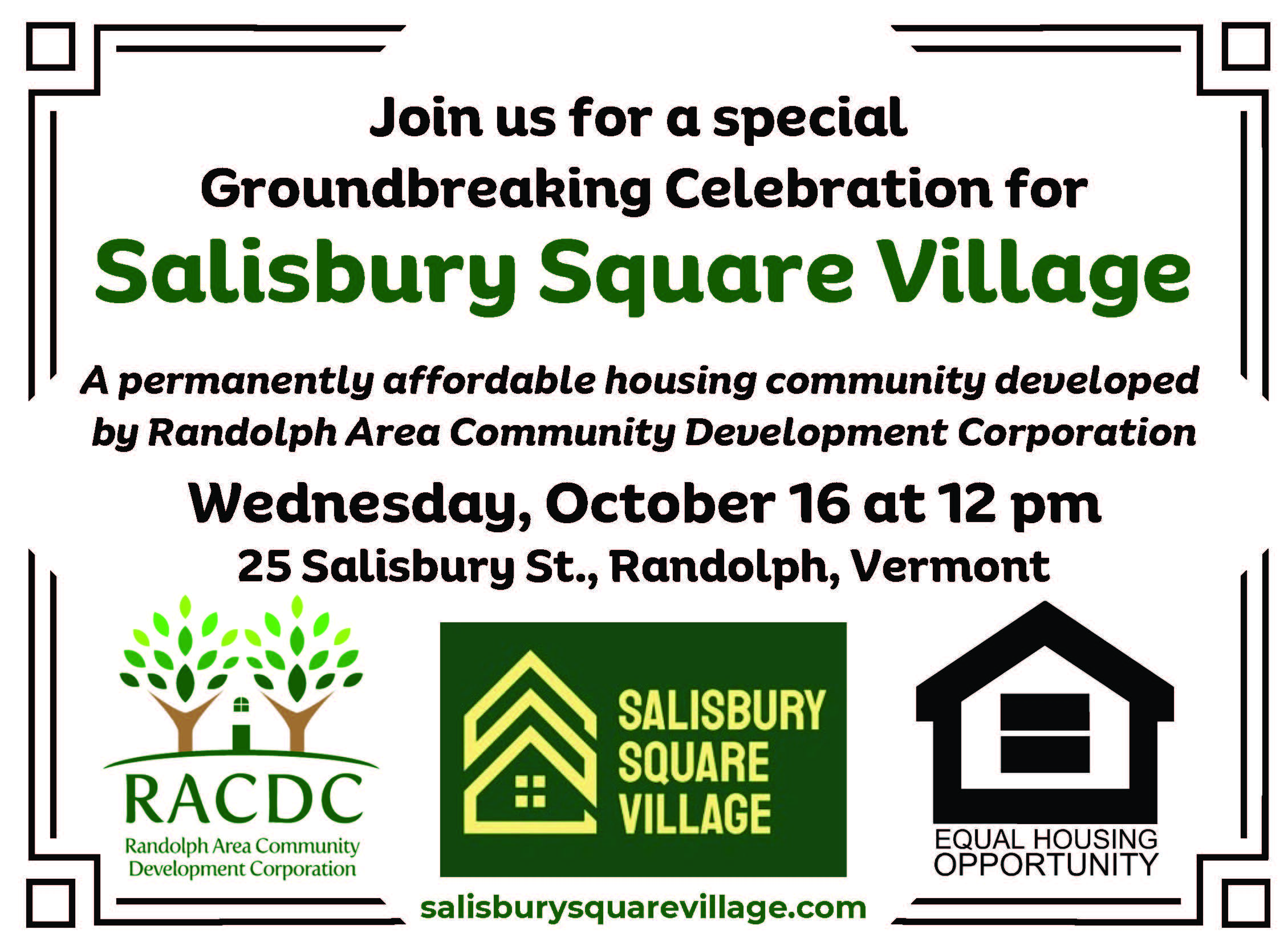 Salisbury Groundbreaking invite